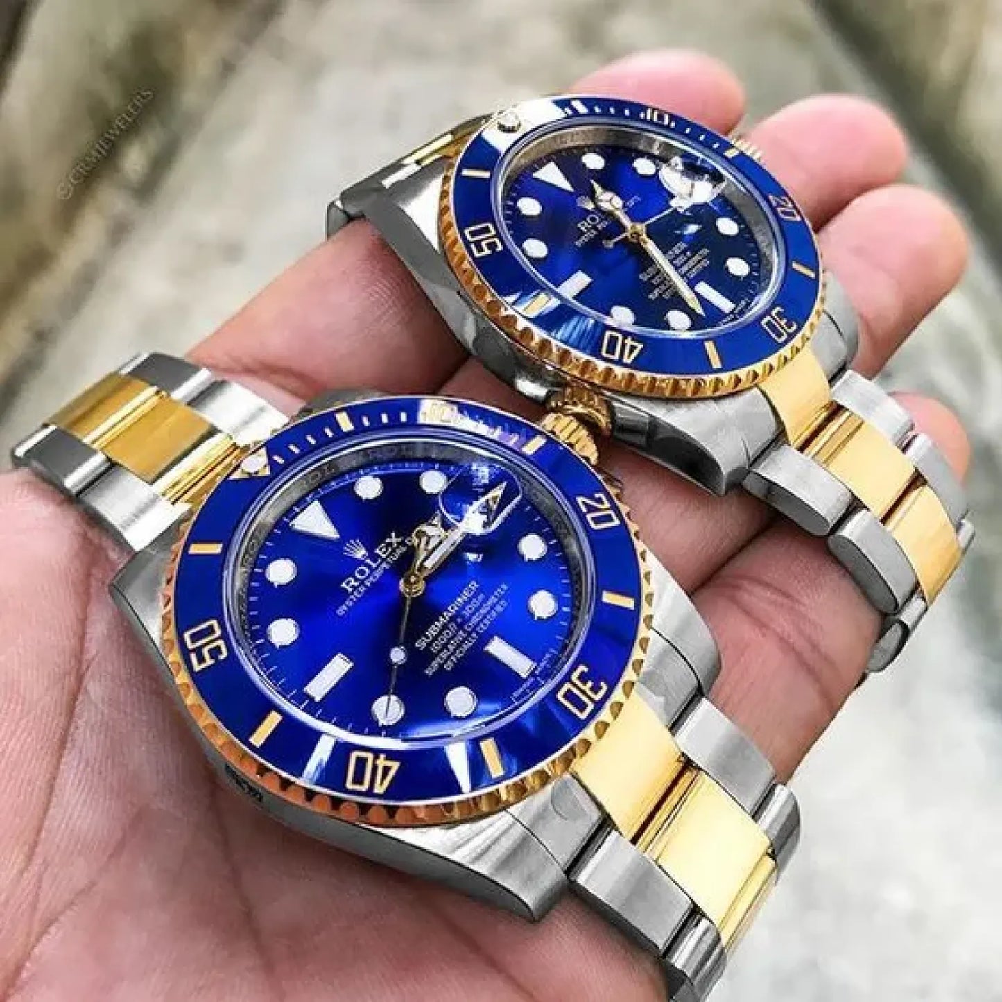 Submariner goldblau